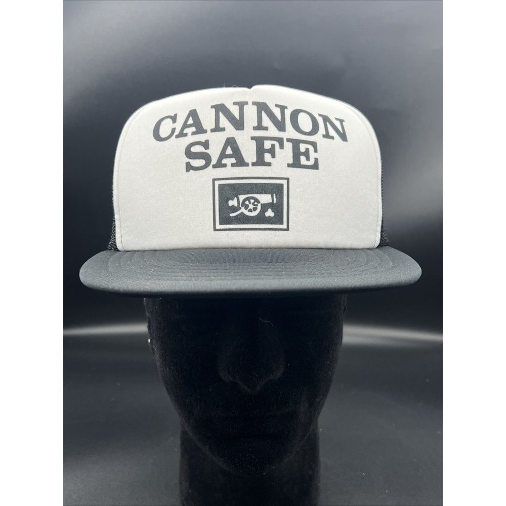 Vintage Cannon Safe Foam  Crown Trucker Snapback Hat!!
